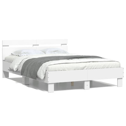 Estrutura cama c/ cabeceira 135x190 cm derivados madeira branco