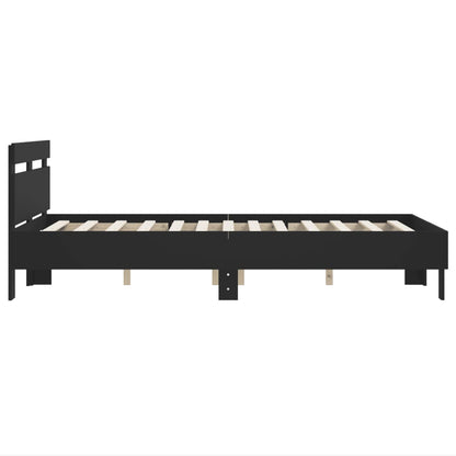 Estrutura cama c/ cabeceira 135x190 cm derivados madeira preto