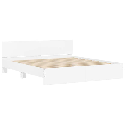 Estrutura de cama com cabeceira 200x200 cm branco