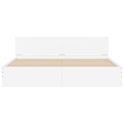 Estrutura de cama com cabeceira 200x200 cm branco