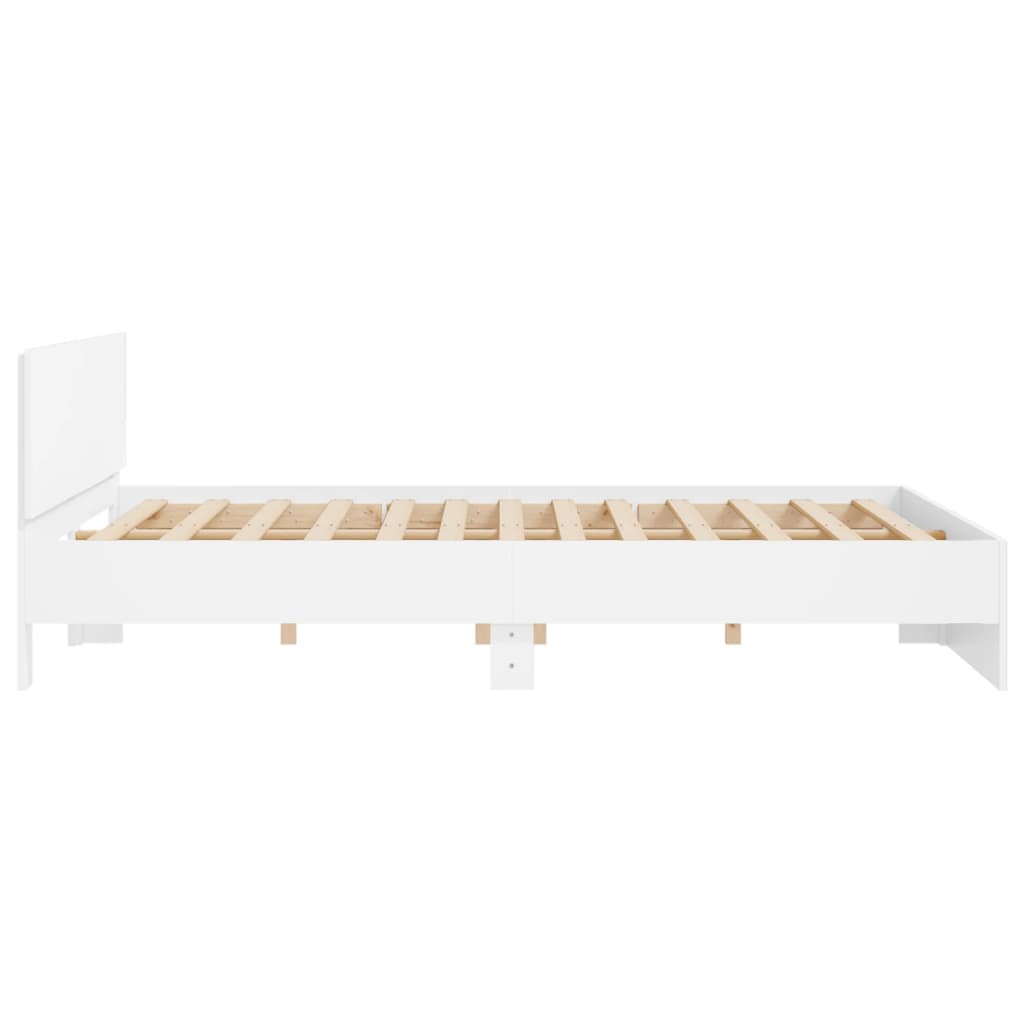 Estrutura de cama com cabeceira 200x200 cm branco