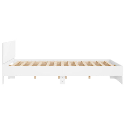 Estrutura de cama com cabeceira 200x200 cm branco