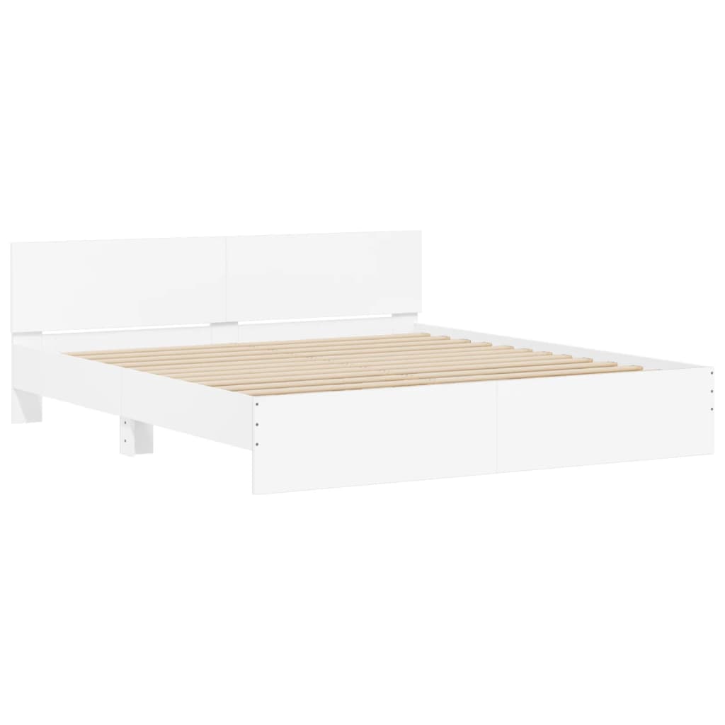 Estrutura de cama com cabeceira 180x200 cm branco