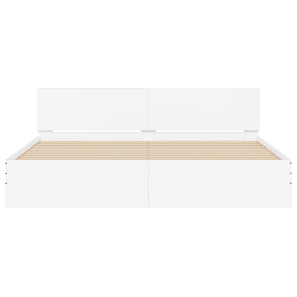 Estrutura de cama com cabeceira 180x200 cm branco