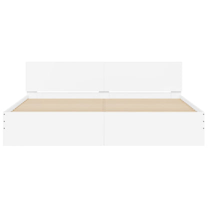 Estrutura de cama com cabeceira 180x200 cm branco