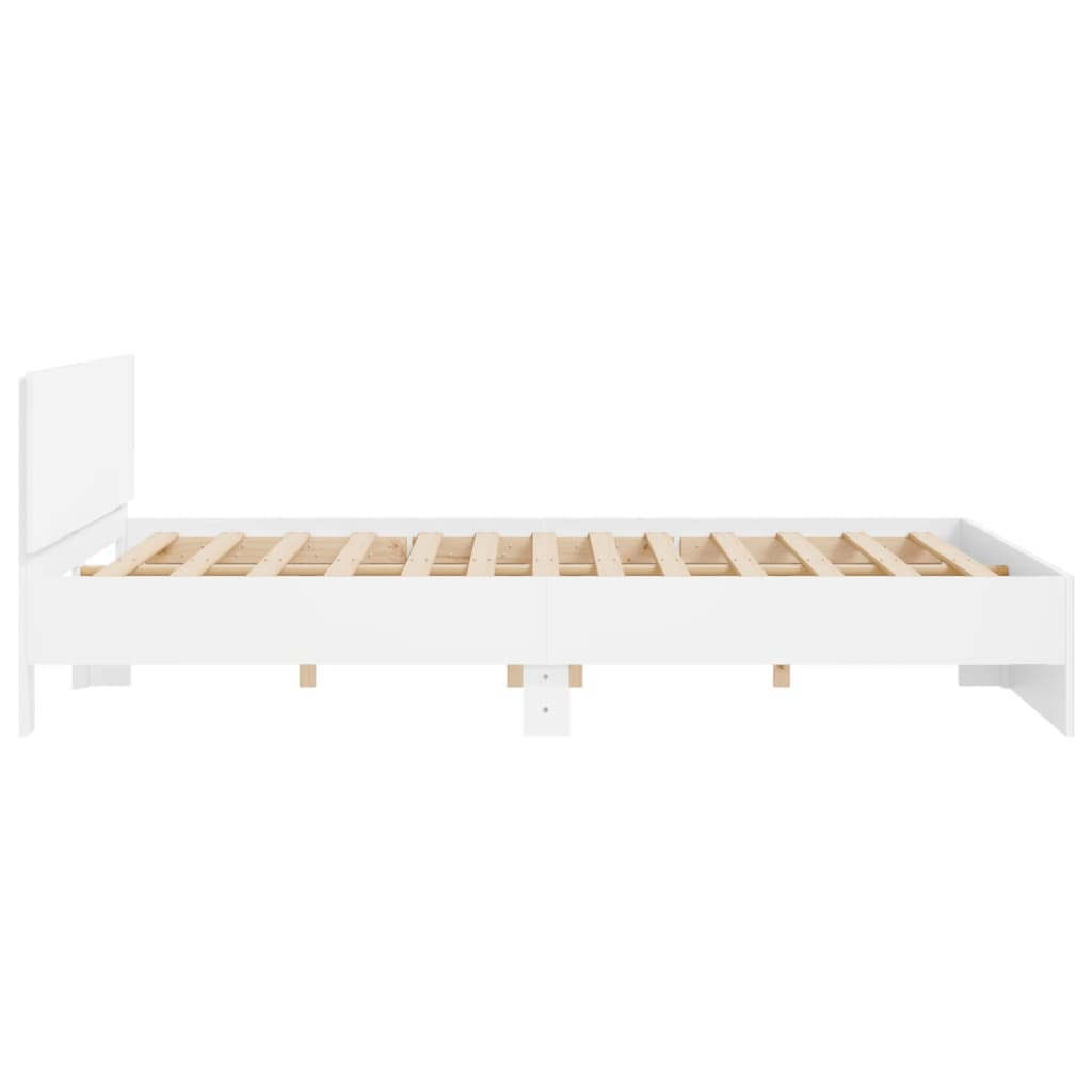 Estrutura de cama com cabeceira 160x200 cm branco