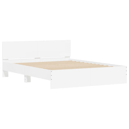 Estrutura de cama com cabeceira 150x200 cm branco