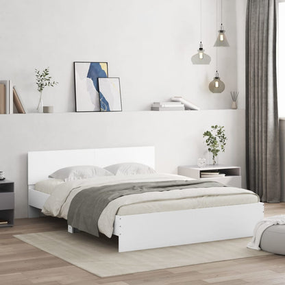 Estrutura de cama com cabeceira 150x200 cm branco