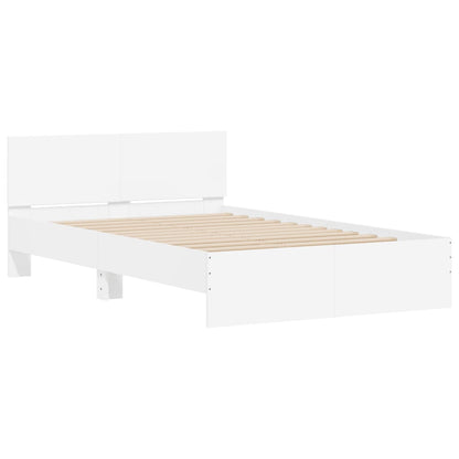 Estrutura de cama com cabeceira 120x200 cm branco