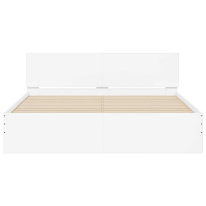 Estrutura de cama com cabeceira 140x190 cm branco