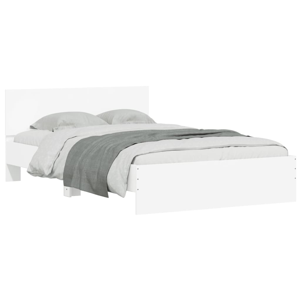 Estrutura de cama com cabeceira 135x190 cm branco