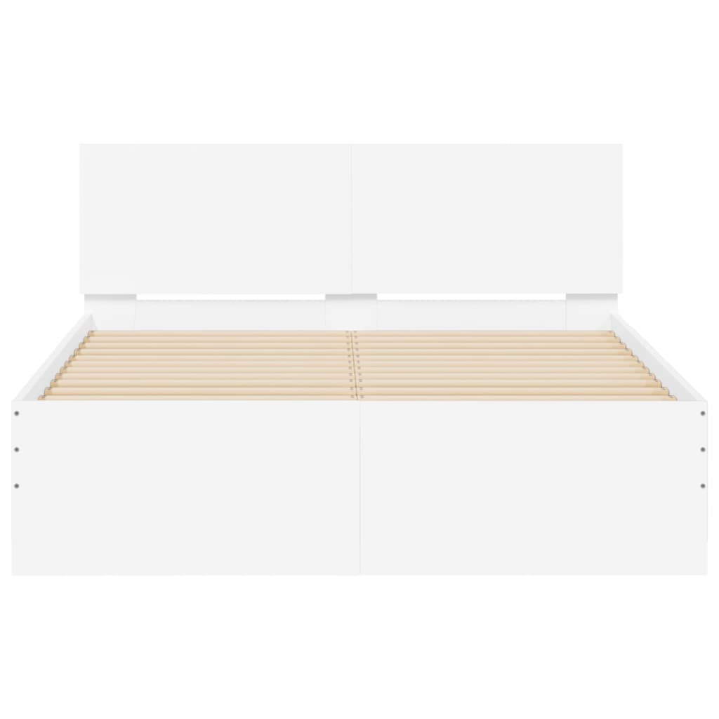 Estrutura de cama com cabeceira 135x190 cm branco