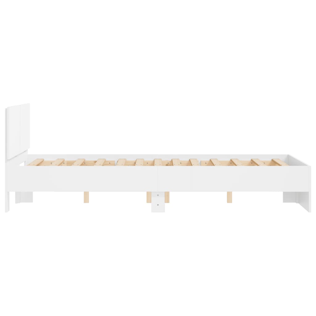 Estrutura de cama com cabeceira 135x190 cm branco