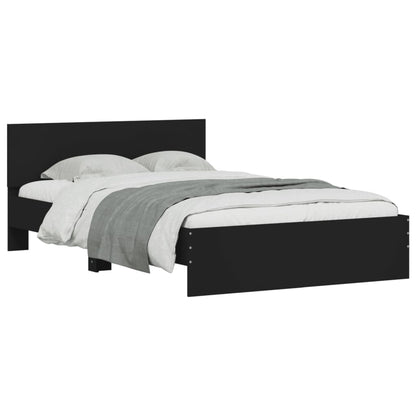 Estrutura de cama com cabeceira 120x190 cm preto