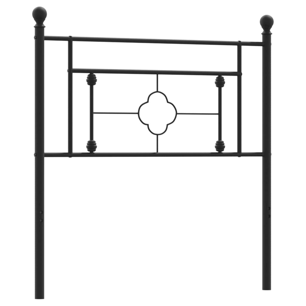 Cabeceira de cama 90 cm metal preto