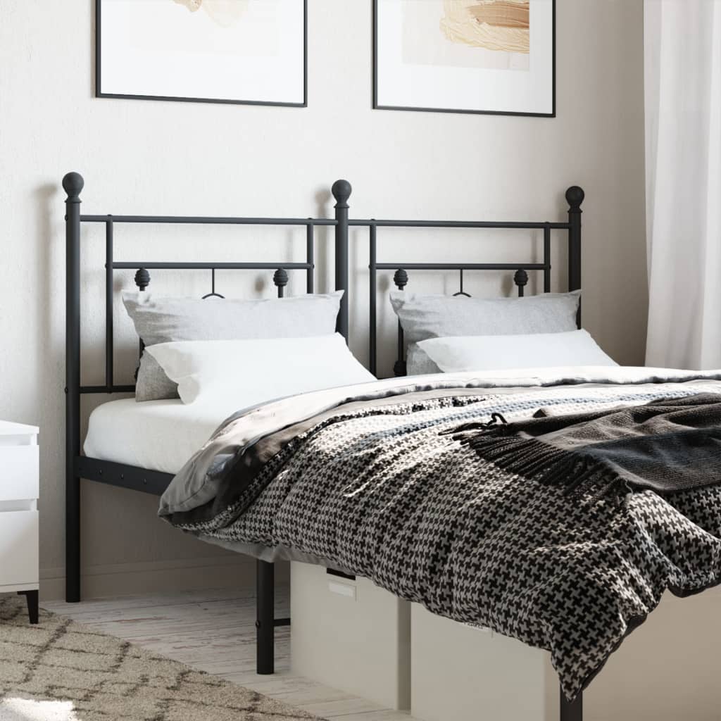 Cabeceira de cama 135 cm metal preto