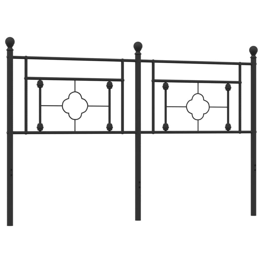 Cabeceira de cama 150 cm metal preto