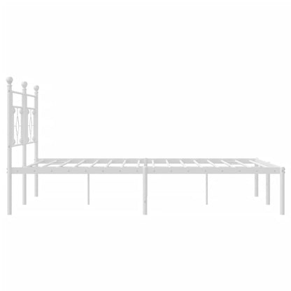 Estrutura de cama com cabeceira 180x200 cm metal branco