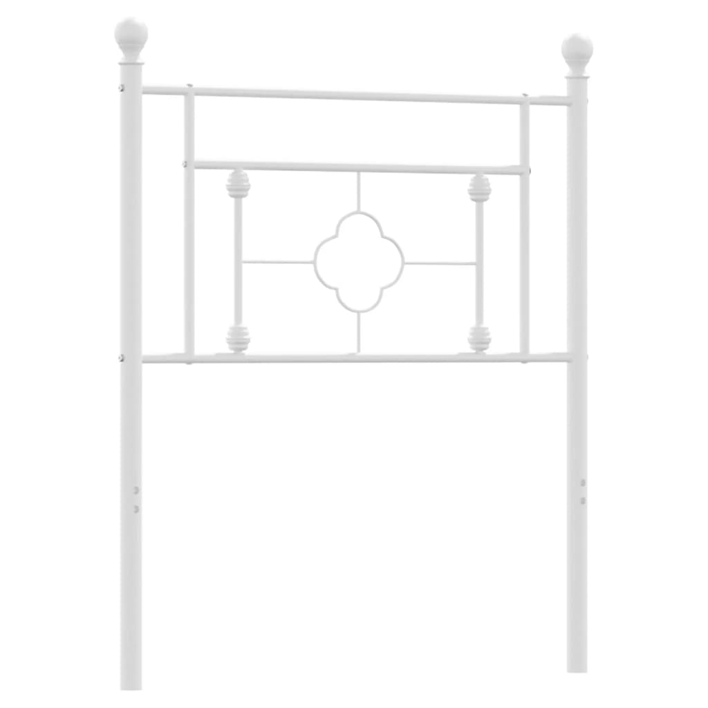 Cabeceira de cama 75 cm metal branco