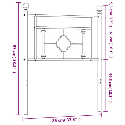 Cabeceira de cama 80 cm metal branco