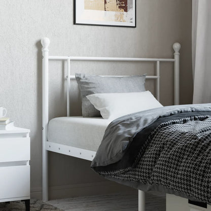 Cabeceira de cama 90 cm metal branco