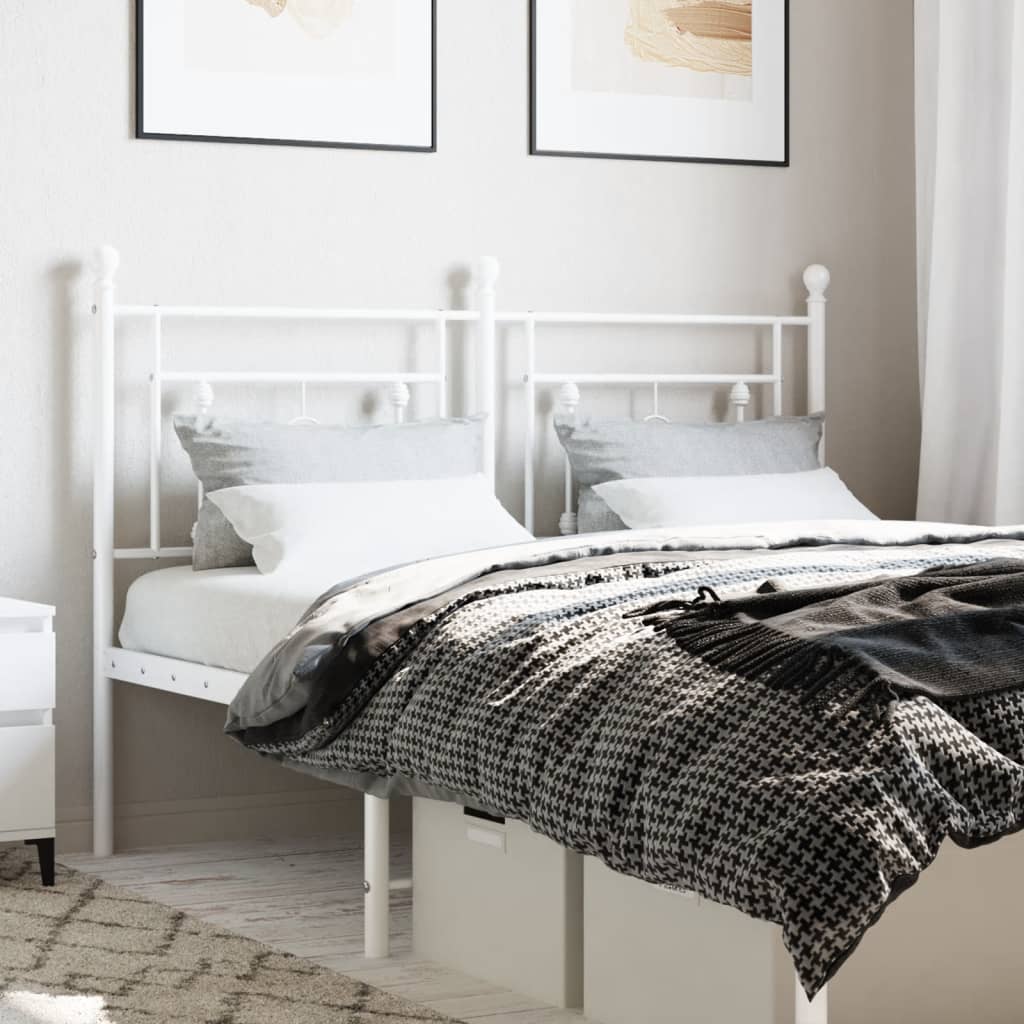 Cabeceira de cama 140 cm metal branco