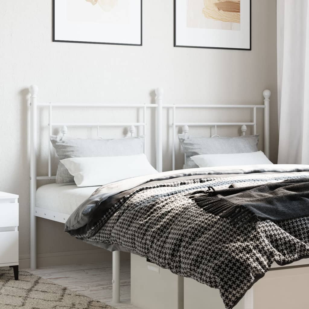 Cabeceira de cama 160 cm metal branco