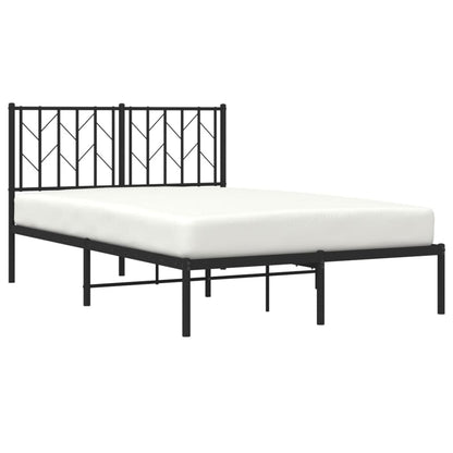 Estrutura de cama com cabeceira 120x190 cm metal preto