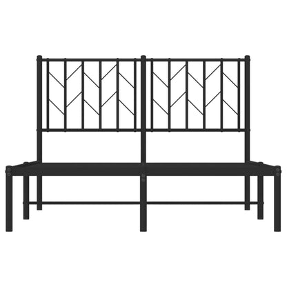 Estrutura de cama com cabeceira 120x190 cm metal preto