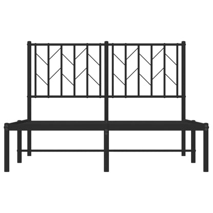 Estrutura de cama com cabeceira 120x200 cm metal preto