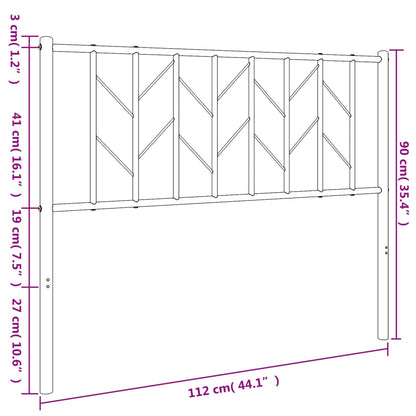 Cabeceira de cama 107 cm metal preto