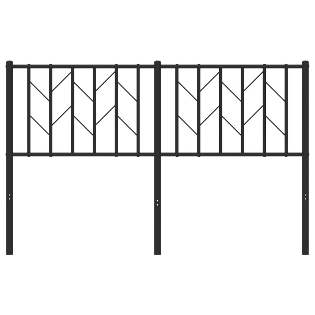 Cabeceira de cama 135 cm metal preto