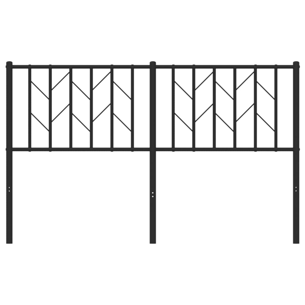 Cabeceira de cama 140 cm metal preto