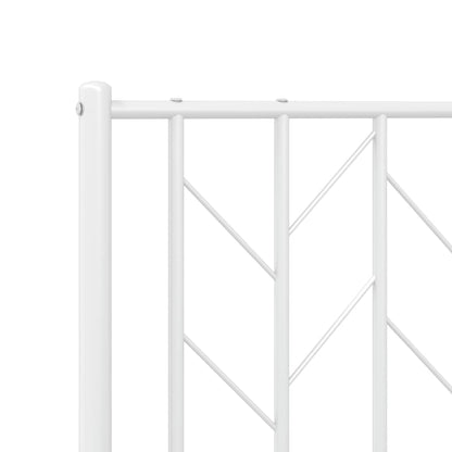 Estrutura de cama com cabeceira 80x200 cm metal branco