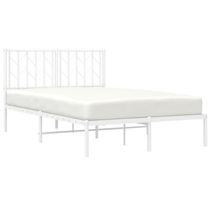 Estrutura de cama com cabeceira 120x200 cm metal branco