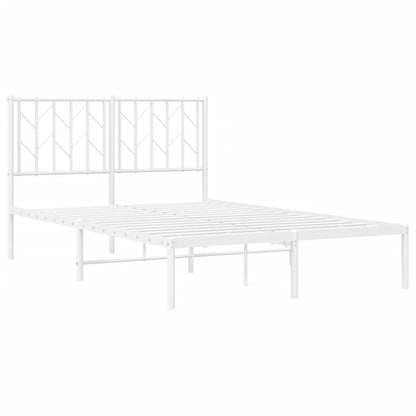 Estrutura de cama com cabeceira 120x200 cm metal branco