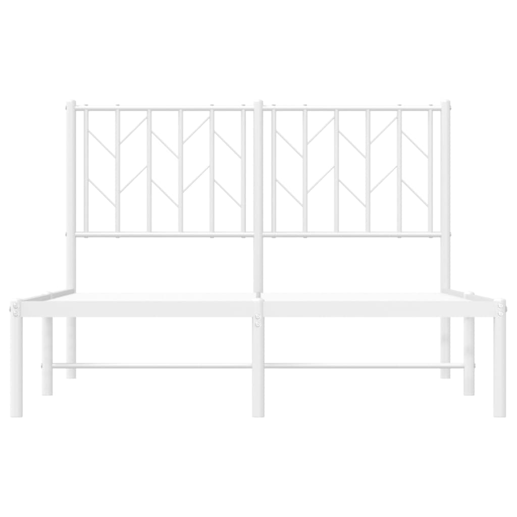 Estrutura de cama com cabeceira 120x200 cm metal branco