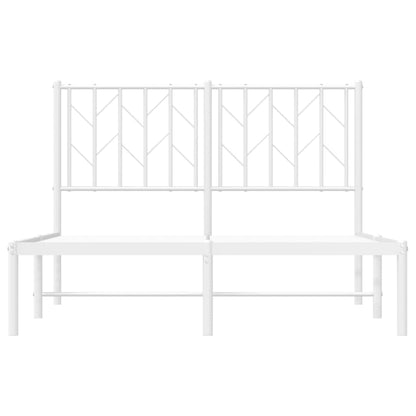 Estrutura de cama com cabeceira 120x200 cm metal branco