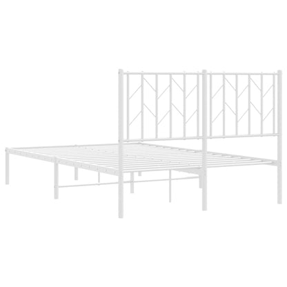 Estrutura de cama com cabeceira 120x200 cm metal branco