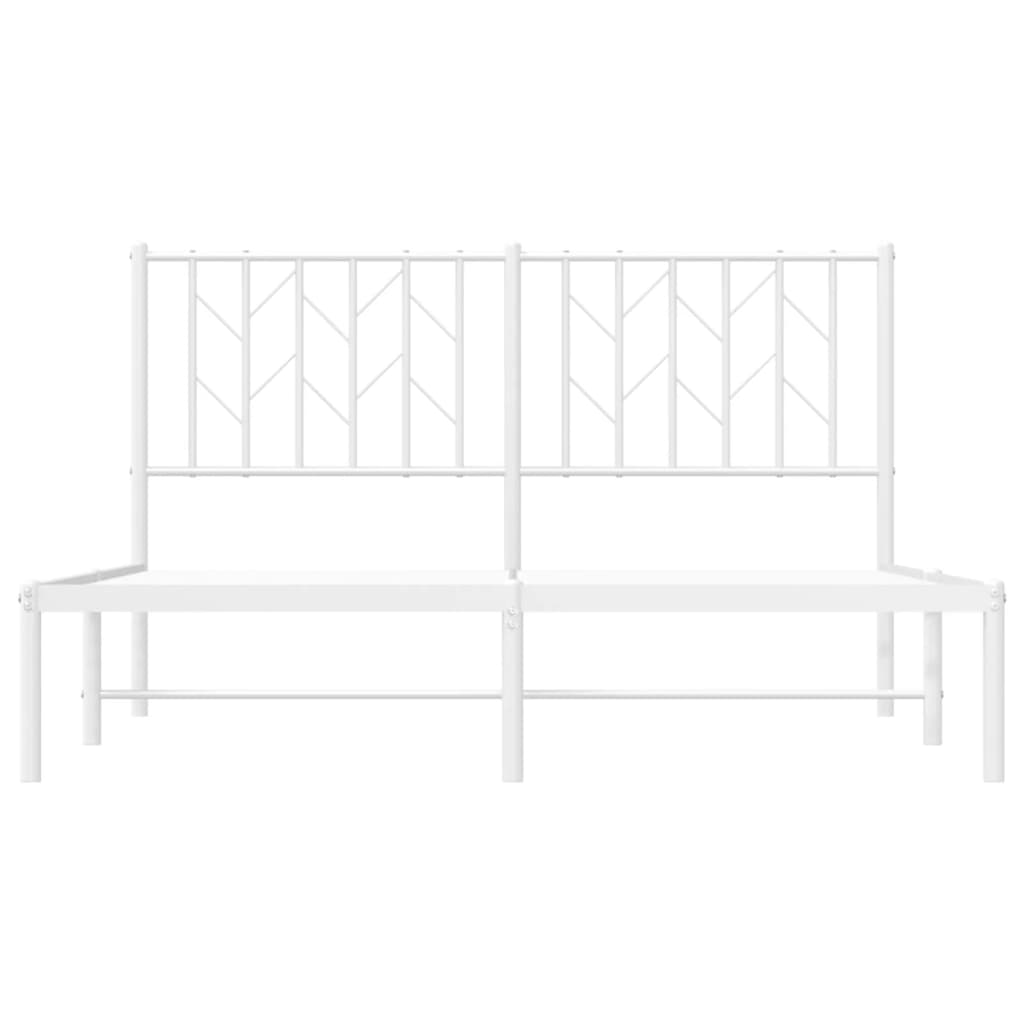 Estrutura de cama com cabeceira 140x200 cm metal branco