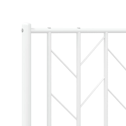 Estrutura de cama com cabeceira 180x200 cm metal branco