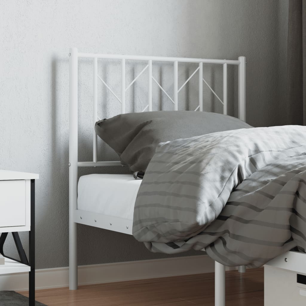 Cabeceira de cama 75 cm metal branco