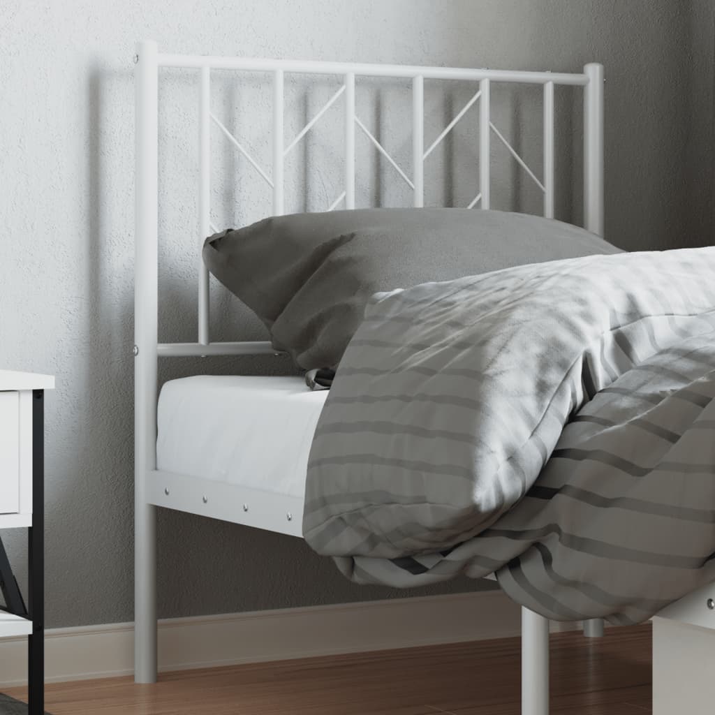 Cabeceira de cama 75 cm metal branco