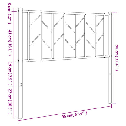 Cabeceira de cama 90 cm metal branco