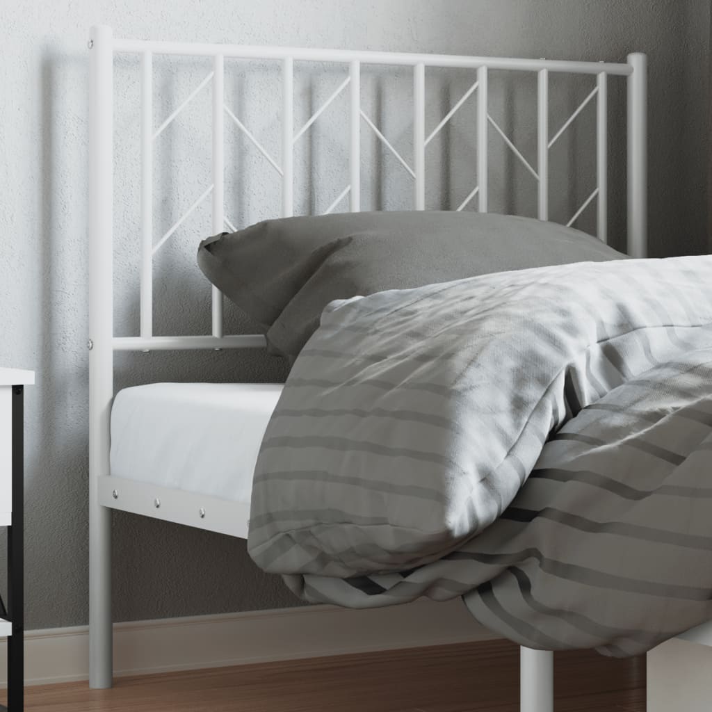 Cabeceira de cama 90 cm metal branco