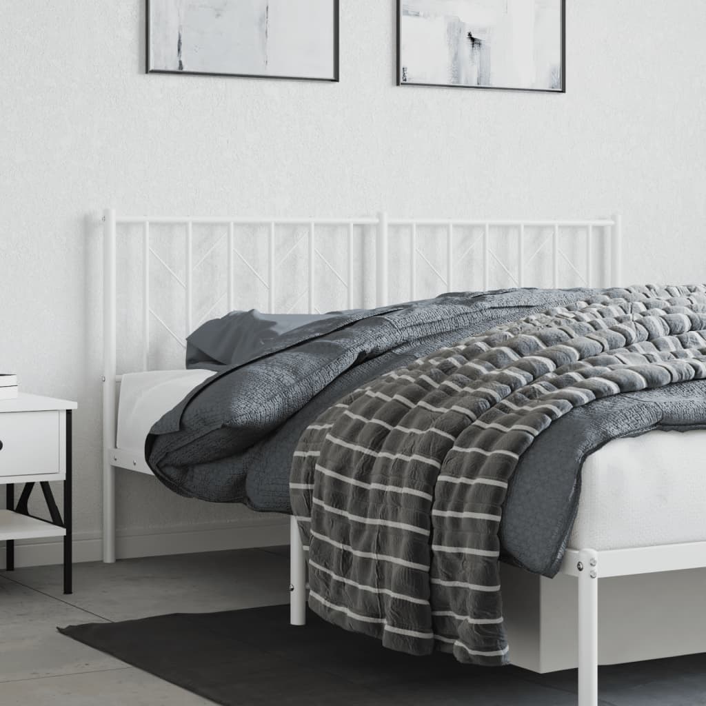 Cabeceira de cama 160 cm metal branco