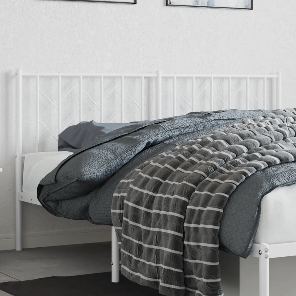 Cabeceira de cama 160 cm metal branco