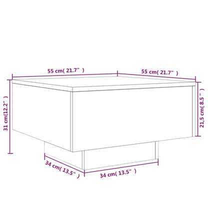 Mesa de centro 55x55x31 cm derivados de madeira branco