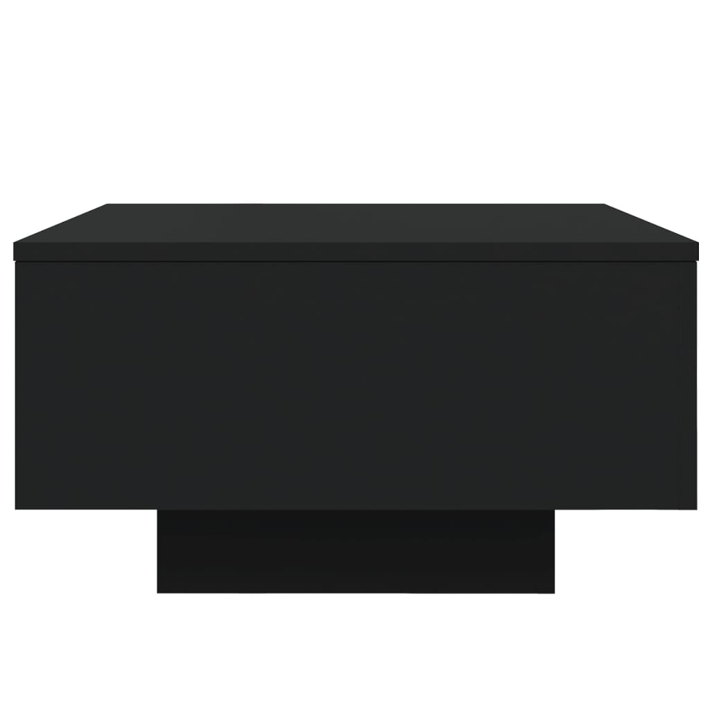 Mesa de centro com luzes LED 55x55x31 cm preto