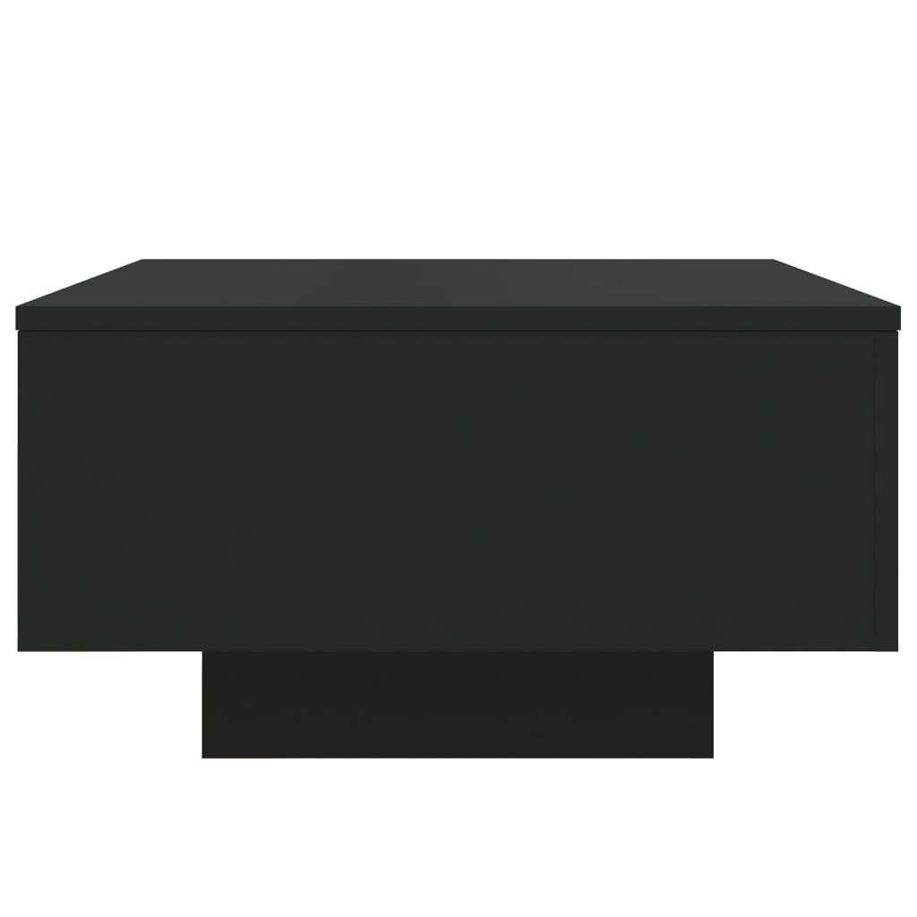 Mesa de centro com luzes LED 55x55x31 cm preto